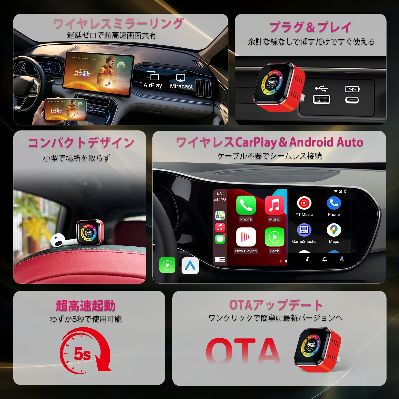 OneTouch ｜ワイヤレス画面ミラーリング – OneCarStereo